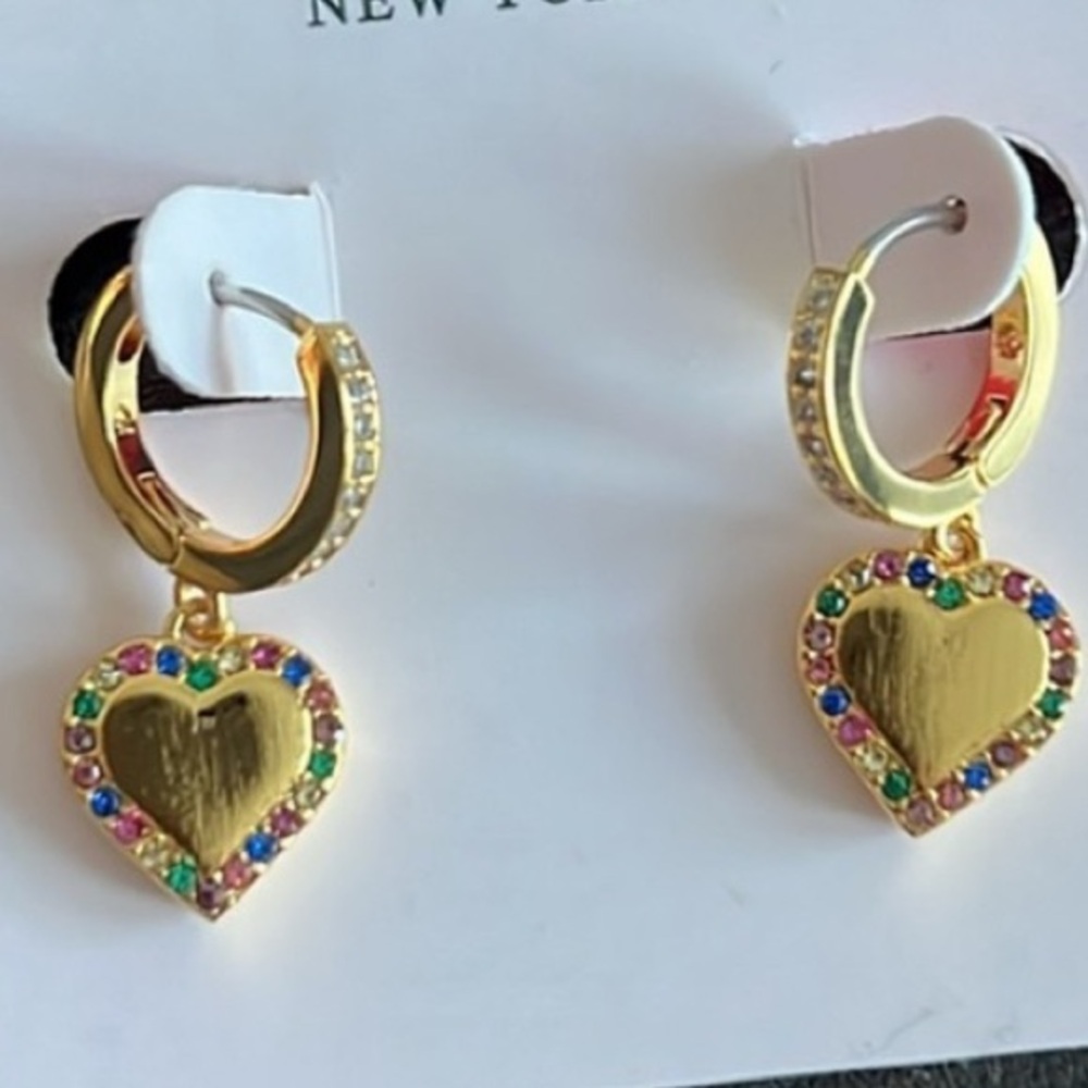 NWT Kate Spade Take Heart Multicolored Earrings